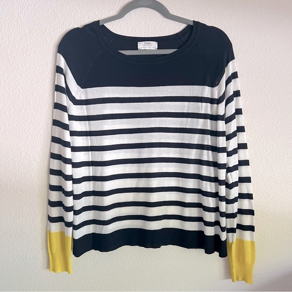 Zara knit striped pullover sweater, relaxed fit, lightweight size S - Picture 7 of 13